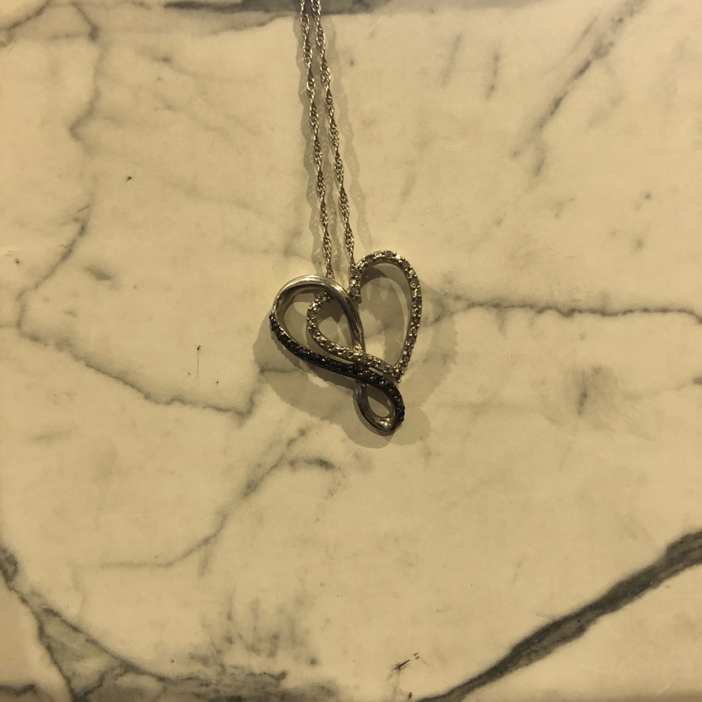 Infinity heart diamond necklace